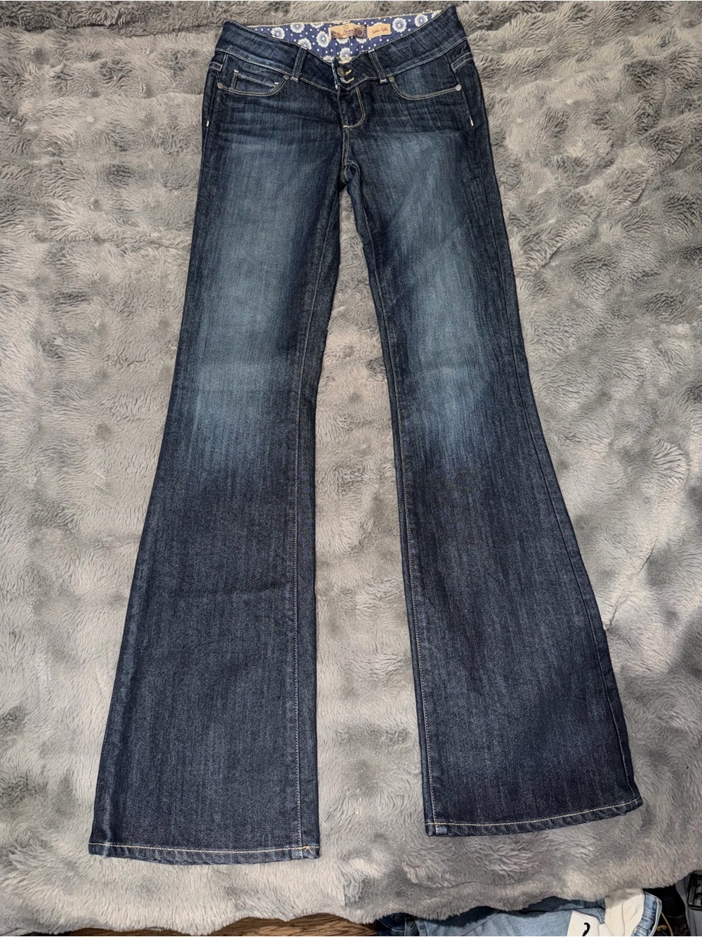 PAIGE Dark Blue Boot Cut Jeans